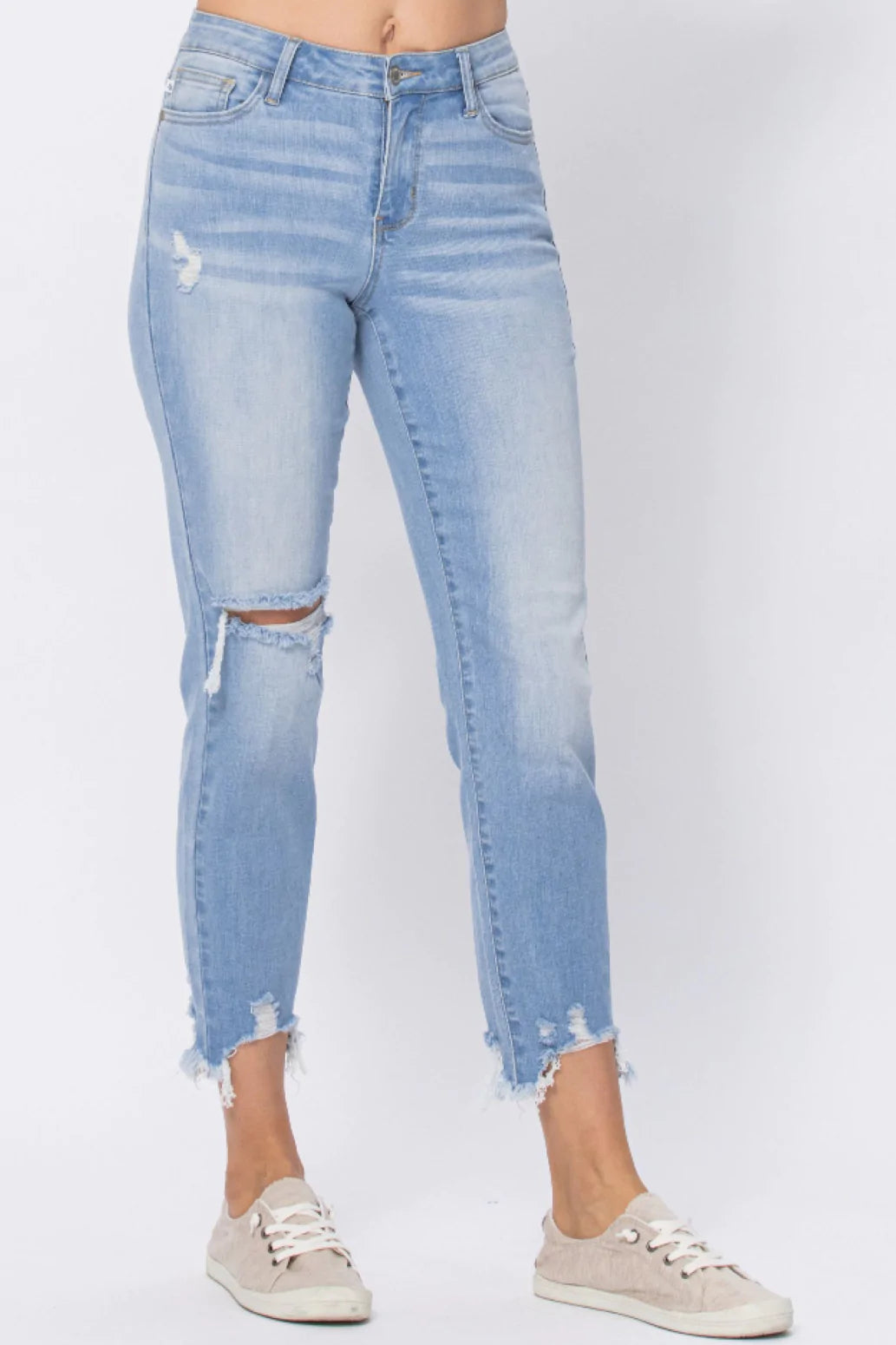 Bobbie Mid-Rise Distressed Boyfriend Jeans