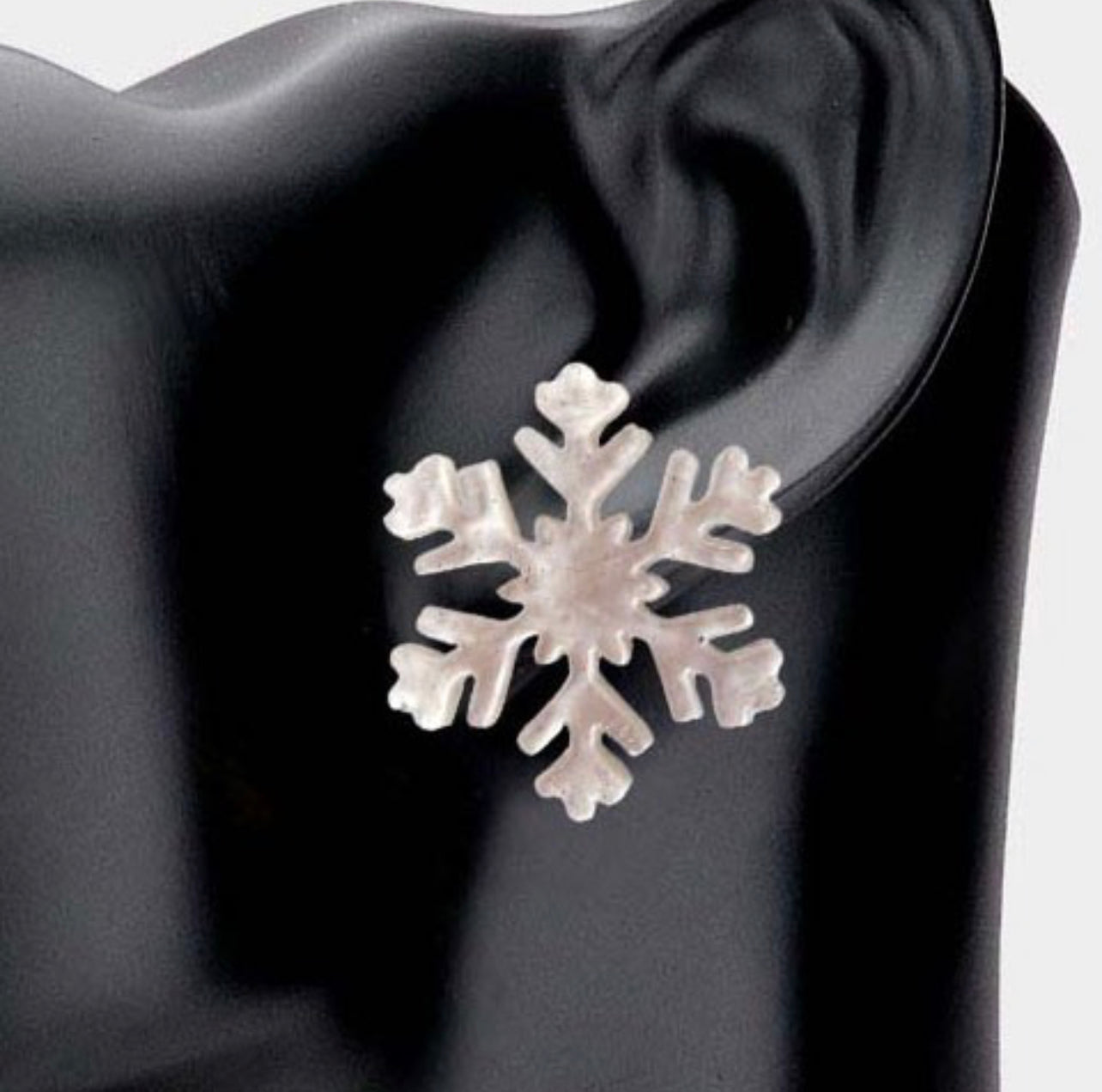 Let It Snow Resin Snowflake Earrings