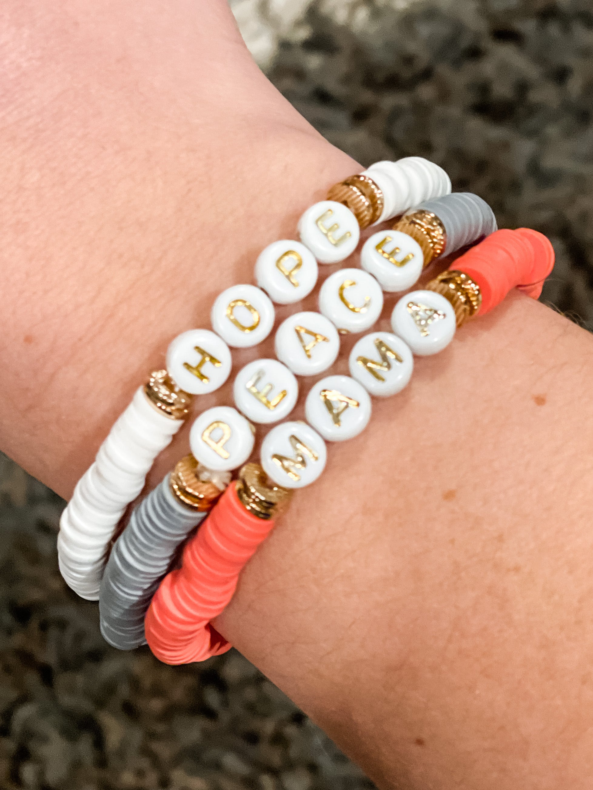 Mama Heishi Stretch Bracelet