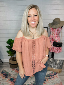 Wild Child Mauve Off Shoulder Top